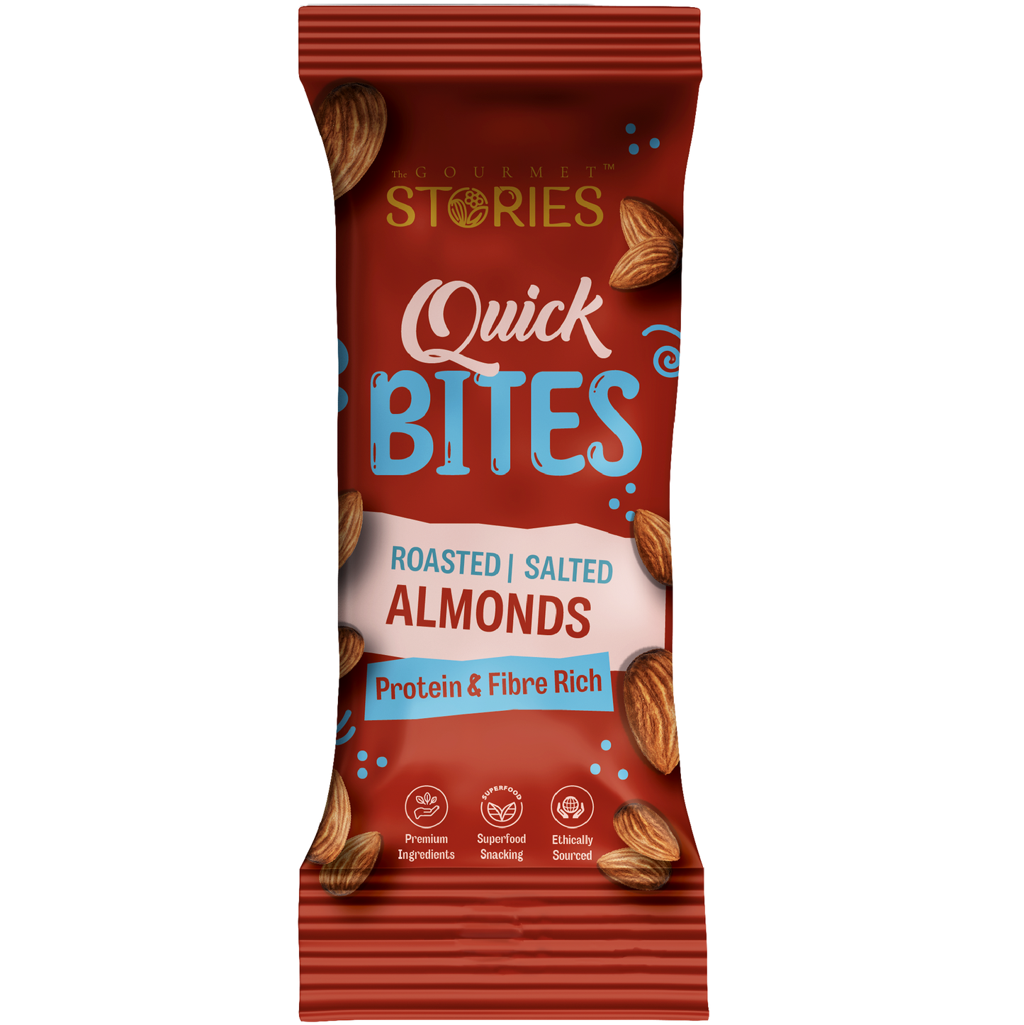 Quick Bites - Salted Almonds - 25Gm x 6pc