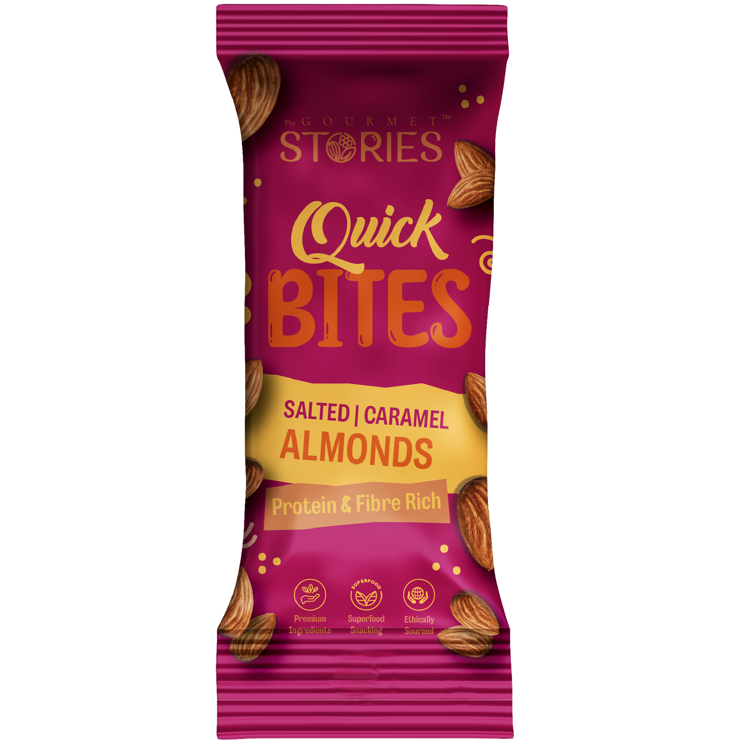 Quick Bites - Salted Caramel Almonds - 25Gm x 6Pc