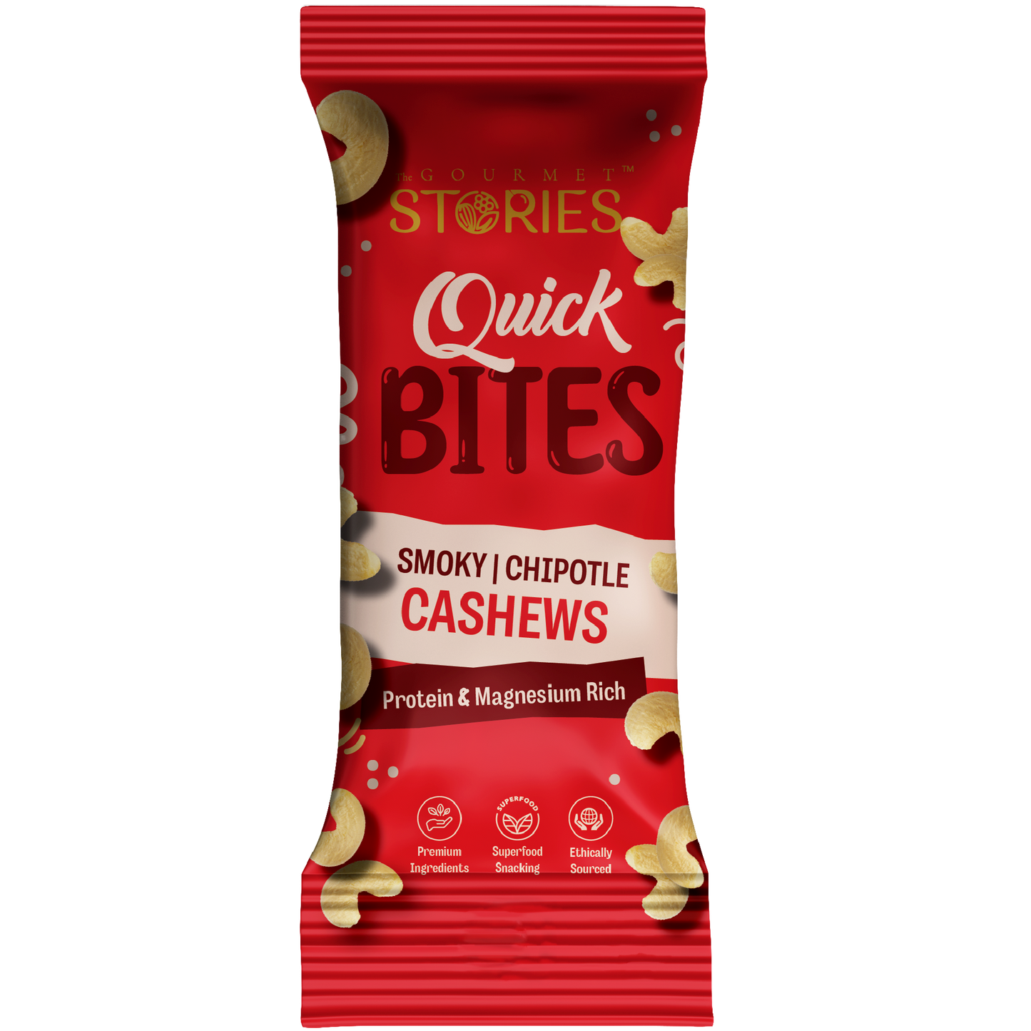 Quick Bites - Chipotle Cashews - 20Gm x 6Pc