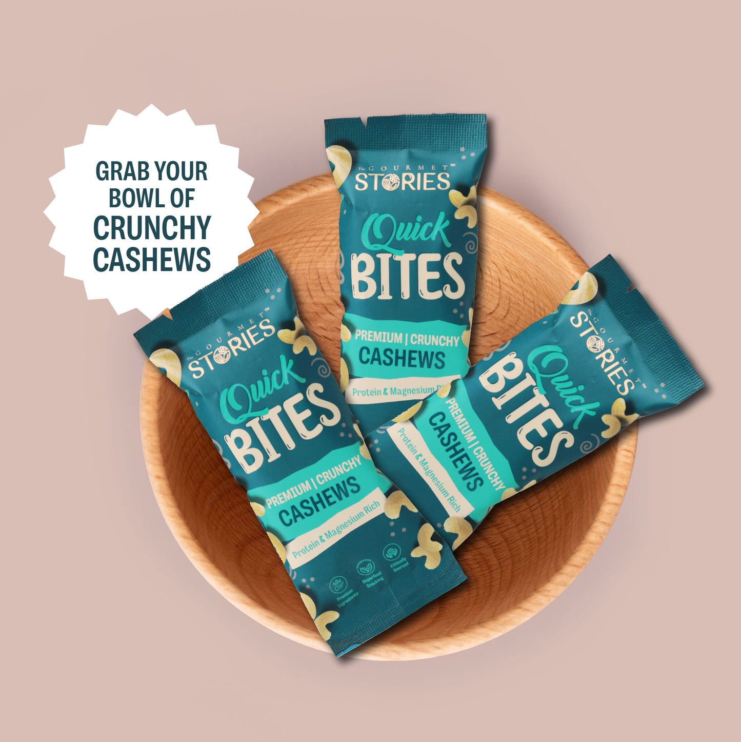 Quick Bites - Cashews - 20Gm x 6pc